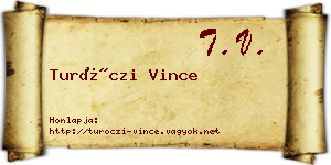 Turóczi Vince névjegykártya